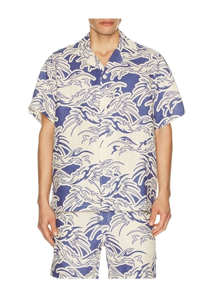 OAS Rouge Cuba Shirt in Blue. Size L. Also in S, M, XL/1X.