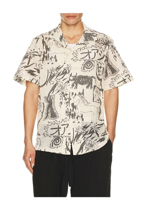 OAS Gensou Cuba Shirt in Cream. Size L. Also in S, M, XL/1X.