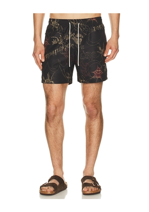 OAS Romantique Swim Shorts in Black. Size L. Also in S, M, XL/1X.