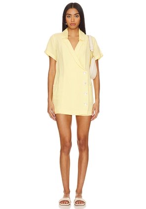 Show Me Your Mumu Bicoastal Blazer Romper in Yellow. Size M. Also in S.