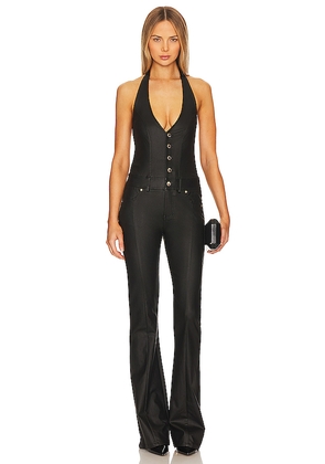 retrofete Cynthia Jumpsuit in Black. Size S. Also in M, L, XL/1X.