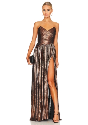 retrofete Waldorf Dress in Metallic Bronze. Size M. Also in S, XS, XXS.