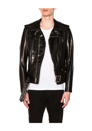 Schott Pebbled Moto Jacket in Black. Size XL. Also in L, XL/1X.