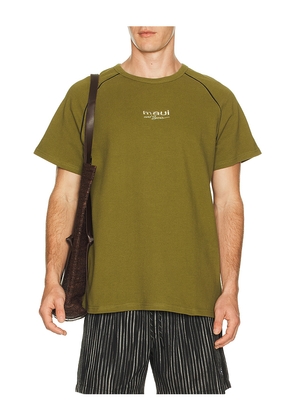 Maui and Sons Pique Front Short Sleeve Tee in Green. Size L. Also in S, M, XL/1X.