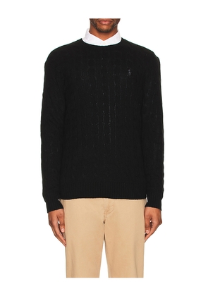 Polo Ralph Lauren Cable Sweater in Black. Size L. Also in XL.