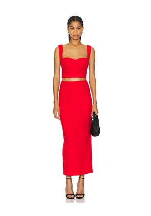 superdown Veneda Skirt Set in Red. Size M. Also in XXS, L.