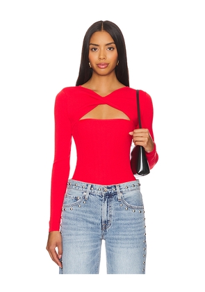superdown Kenzie Knit Top in Red. Size M. Also in S, XS.