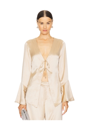 retrofete Svea Blouse in Nude. Size XXS. Also in XS.