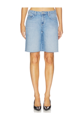 L'AGENCE River Mid Rise Bermuda Short in Blue. Size 23. Also in 24, 25, 26, 27, 28, 29.