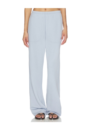 LUNYA Silksweats Lightweight Reversible Straight Leg Pant in Blue. Size L. Also in XS, S, M, XL.