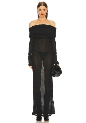 superdown Chantal Sheer Gown in Black. Size M. Also in S, XS, XXS.