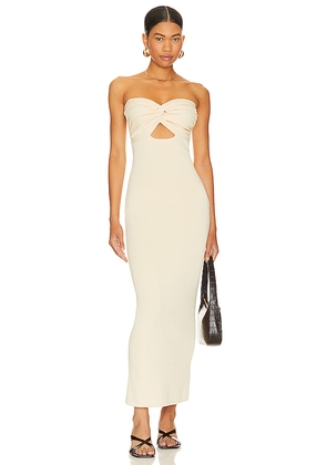SNDYS Maia Maxi Dress in Beige. Size S. Also in L, XL, XXL.