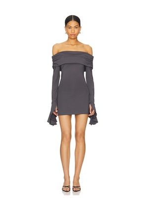 superdown Yuka Mini Dress in Slate. Size M. Also in L, XL.