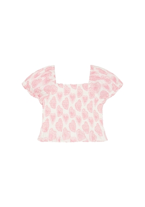 LoveShackFancy Kids Fabielle Top in Pink. Size 2. Also in 3, 4, 5, 6.