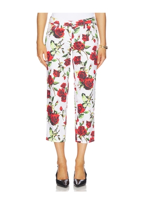 L'AGENCE Blaine Low Rise Crop Stovepipe Jean in White. Size 25. Also in 23, 26, 27, 28, 29.