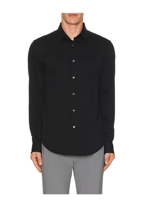 Theory Sylvain Structure Knit Shirt in Black. Size S. Also in XL/1X, XXL/2X.