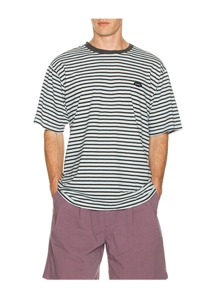 KAPPY DESIGN Indigo Stripe Half Tee in Baby Blue.