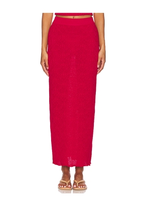 SNDYS x REVOLVE Josefina Skirt in Red. Size M. Also in L, S, XS, XXL.