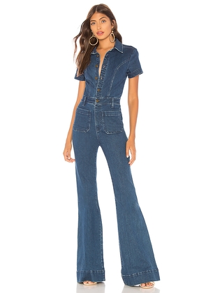 Show Me Your Mumu Everhart Jumpsuit in Blue. Size S. Also in XS, M, L, XL.