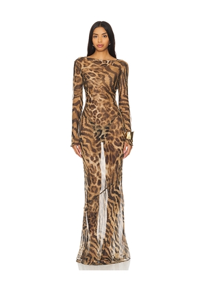 retrofete Vienna Dress in Brown. Size S. Also in XS, M, XL.