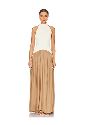 Solid & Striped Soglio Halter Dress in Beige. Size S. Also in L, XL.