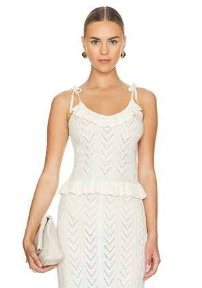 SPELL Lou Lou Knit Cami in White. Size L. Also in XL.