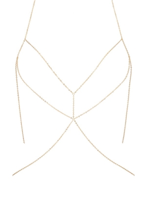 petit moments Lightning Body Chain in Metallic Gold.