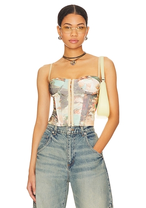 superdown Ziva Bustier Top in Cream. Size S. Also in XS, XXS.