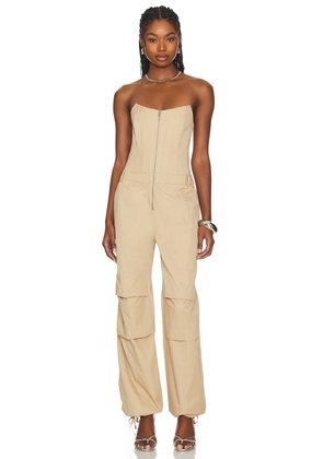 retrofete Stana Jumpsuit in Tan. Size M. Also in XXS.