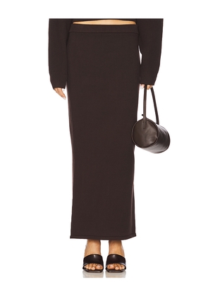 SEROYA Java Midi Skirt in Chocolate. Size S. Also in XXS, XS, M.