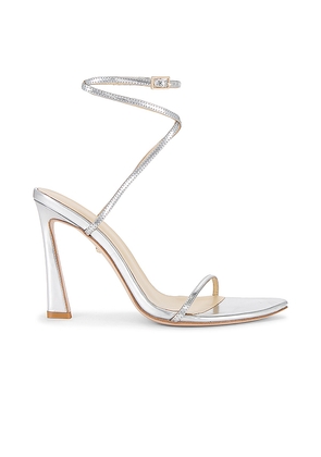 RAYE Moxxi Heel in Metallic Silver. Size 10. Also in 7, 7.5, 8.