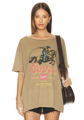 The Laundry Room Coors Roper Oversized Tee in Brown. Size S. Also in XS, M, L.