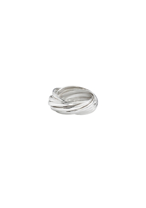SHASHI Super Vera Ring in Metallic Silver. Size 6. Also in 5, 7.