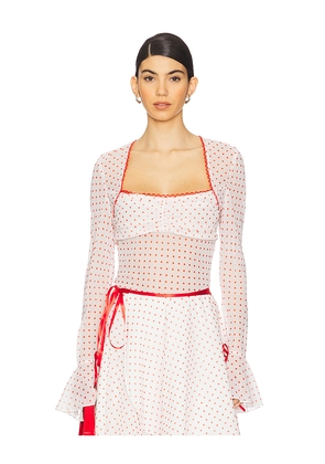 Tyler McGillivary Franny Top in Red. Size S. Also in XS, M.