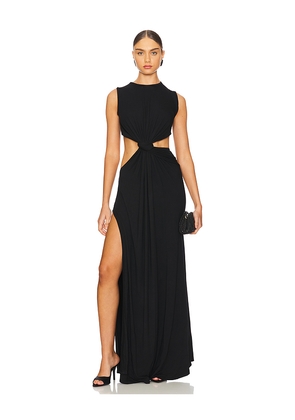 Sid Neigum Twisted Cutout Maxi Dress in Black. Size XS. Also in L.