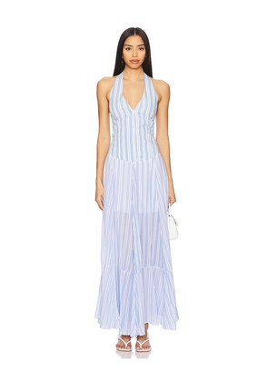 SWF Halter Vest Maxi Dress in Blue. Size XL. Also in L.