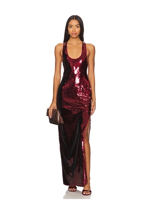 retrofete Bella Sequin Dress in Burgundy. Size M. Also in S, XL.