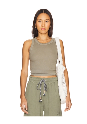 SUNDRY High Crew Tank Top in Green. Size XS. Also in XL.