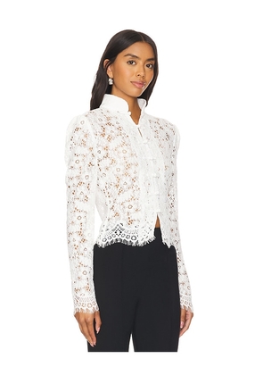 SAU LEE Roberta Top in Ivory. Size 00. Also in 2, 6.