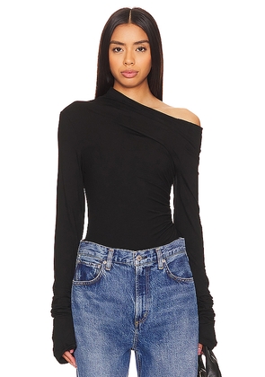 SNDYS Nyah Bodysuit in Black. Size M. Also in XXS, XS.