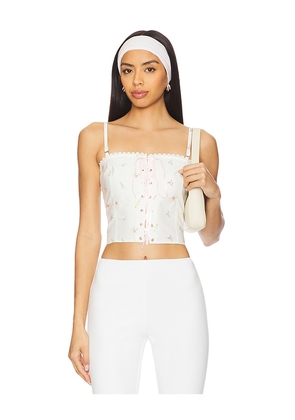 Tyler McGillivary Franny Corset in White. Size M. Also in S, XS, L, XL/1X.