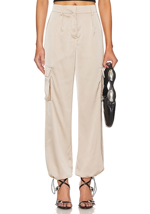superdown Seleste Drawstring Jogger Pant in Taupe. Size M. Also in XS, S.