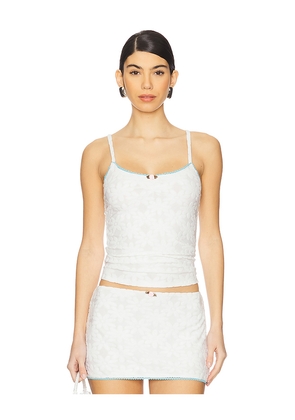 Tyler McGillivary Colette Tank Top in White. Size M. Also in S, L, XL/1X.