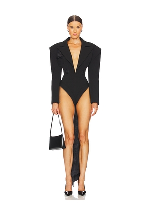 The Dolls House Rika Bow Romper in Black. Size L. Also in S, M.