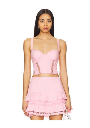 PEIXOTO Sasha Corset Top in Pink. Size S. Also in M.