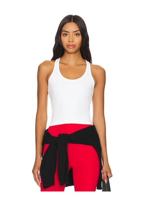 Splits59 Ashby Rib Crop Top in White. Size M. Also in XS, S, L, XL.