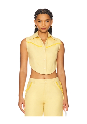 Rangel Antonella Top in Yellow. Size S. Also in XS, M.
