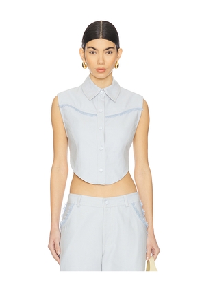 Rangel Antonella Top in Baby Blue. Size M. Also in S, L.