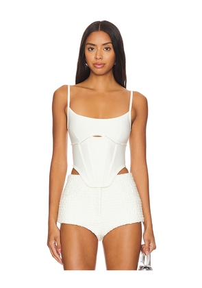superdown Gia Corset Top in White. Size M. Also in XXS, XL.