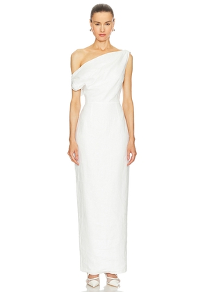 SANS FAFF Off The Shoulder Maxi Dress in White. Size M. Also in S.